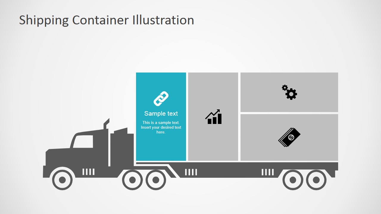 PowerPoint Clipart Truck with Link Icon