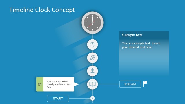 Clock Clipart PowerPoint Timeline