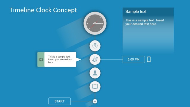 Slide Template of Timeline with Milestones