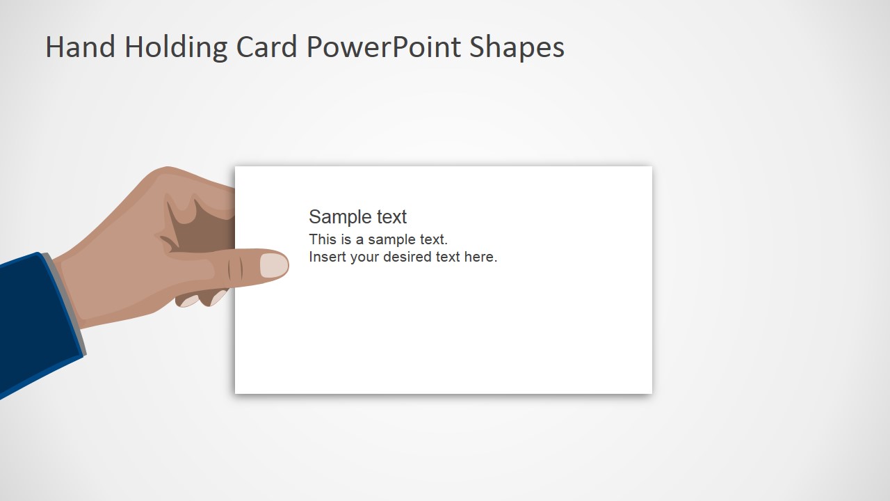Flat Hand Thank You Slide PowerPoint Shapes Regarding Powerpoint Thank You Card Template