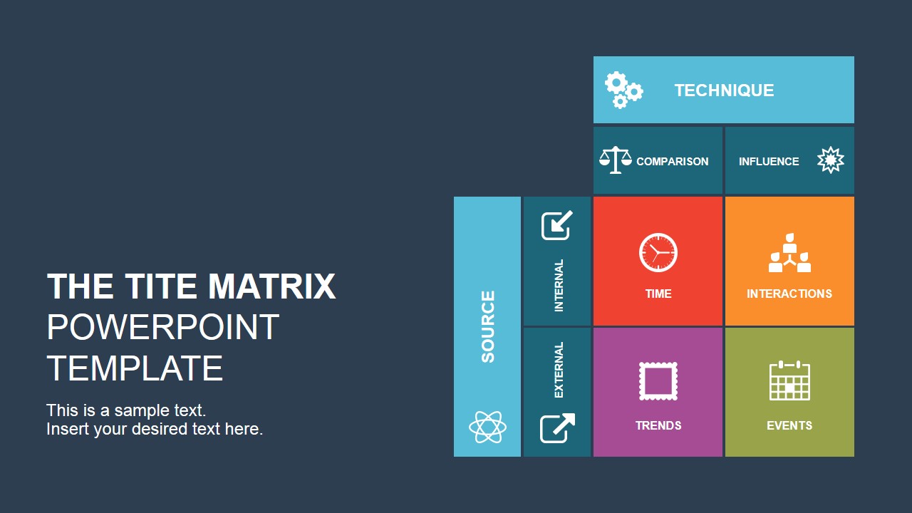 The TITE Matrix PowerPoint Template SlideModel