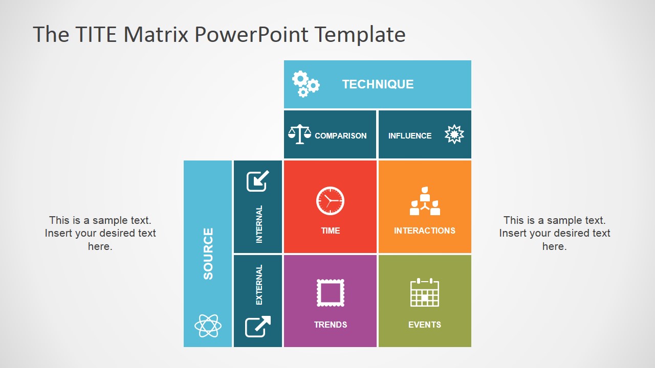 The TITE Matrix PowerPoint Template SlideModel