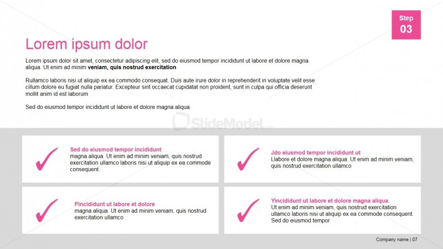 PowerPoint Presentation Template Horizontal Tiles Layout