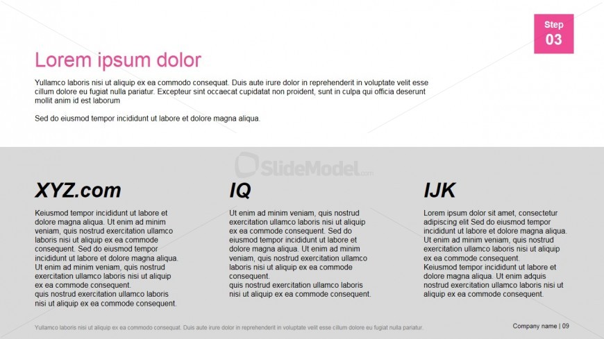 PowerPoint Layout for Clients Descriptions