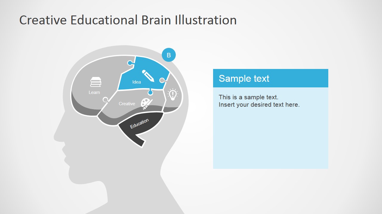 Idea Section Illustration Slide in Human Brain