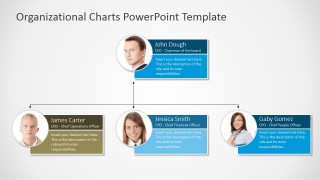 Org Chart with Photo and Text Placeholders