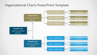 PPT Org Chart Horizontal Diagram