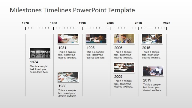 Timeline Pictures Board Design for PowerPoint