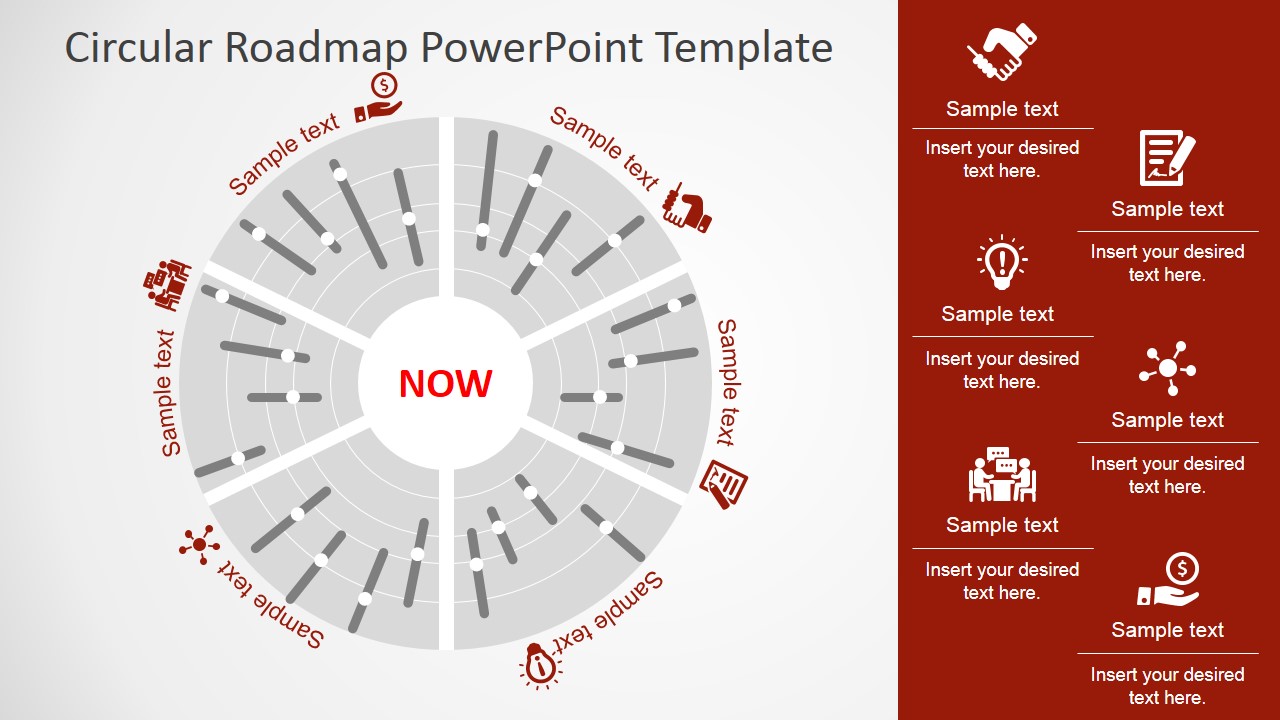 PowerPoint Timeline Circular Design