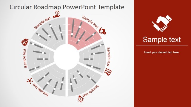 Circular Timeline with Icons for PowerPoint