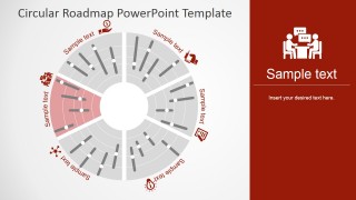 PowerPoint Timeline Polar Chart Design