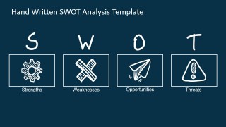 PowerPoint SWOT Analysis Design with Sketched Icons