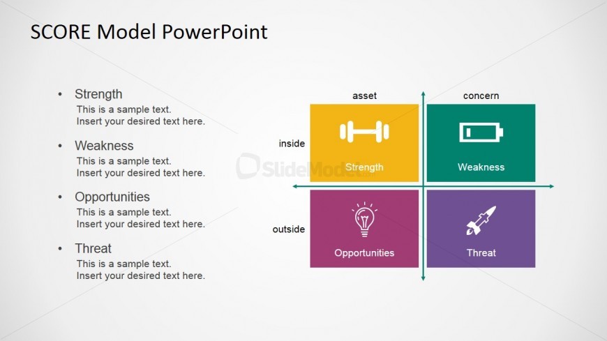 PowerPoint Editable SWOT Matrix