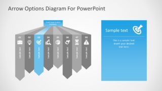 Template of 8 Steps Arrows