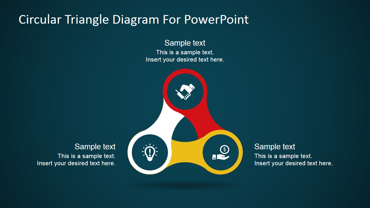 PPT Template Three Steps Diagram