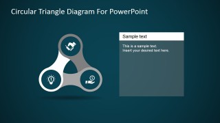 PPT Templates Three Step Triangular Diagram