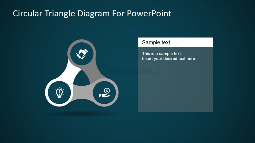 PPT Templates Three Step Triangular Diagram