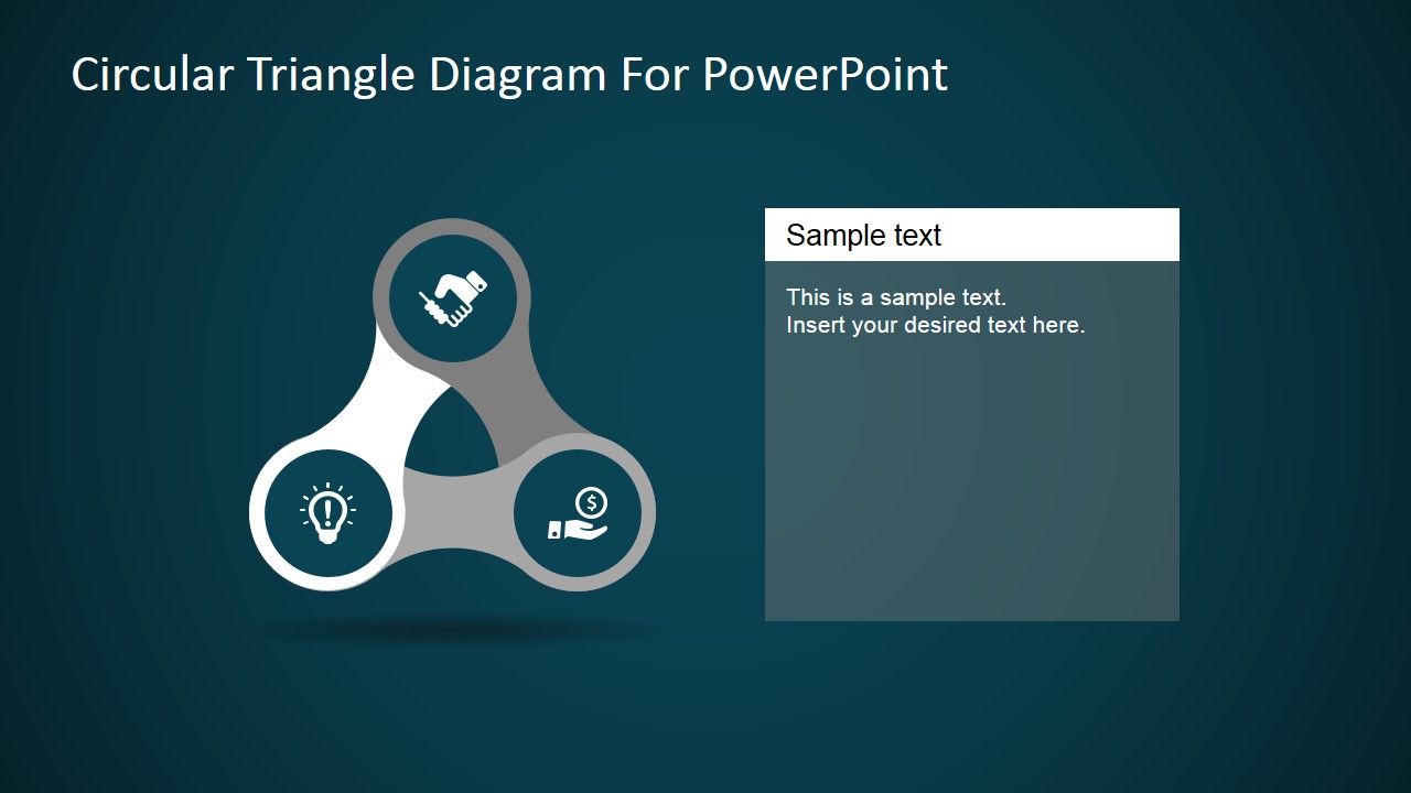 Triangle Circular Nodes Diagram For Powerpoint Slidemodel 6737