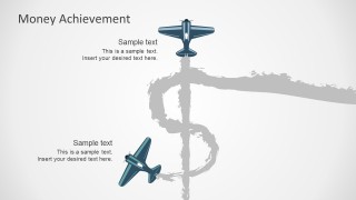 Airplane Graphics Money Success PowerPoint Templates