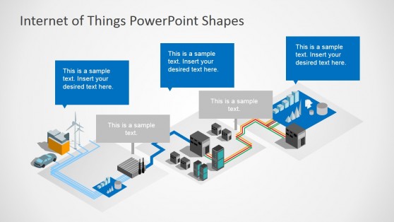 3D Perspective PowerPoint Shapes Internet Of Things