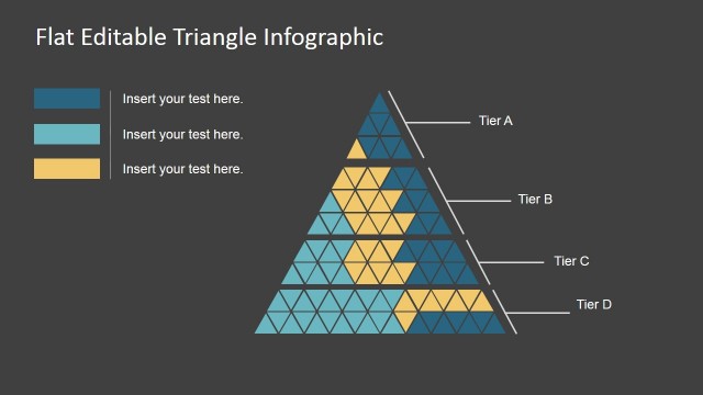 Dark Background Flat Triangle Infographics for PowerPoint