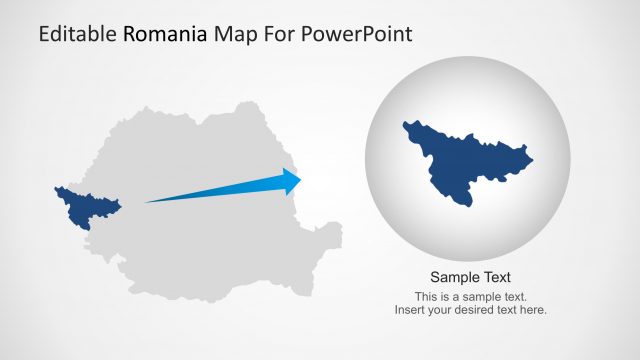 Highlight of Romania State PowerPoint Map