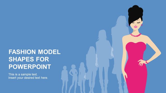 Fashion Model PowerPoint Shapes
