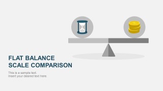 Flat Balance Scale Comparison Time and Money