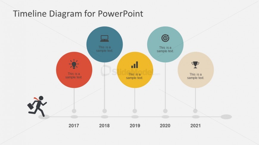 Balloon Shape Timeline Diagram PowerPoint Templates