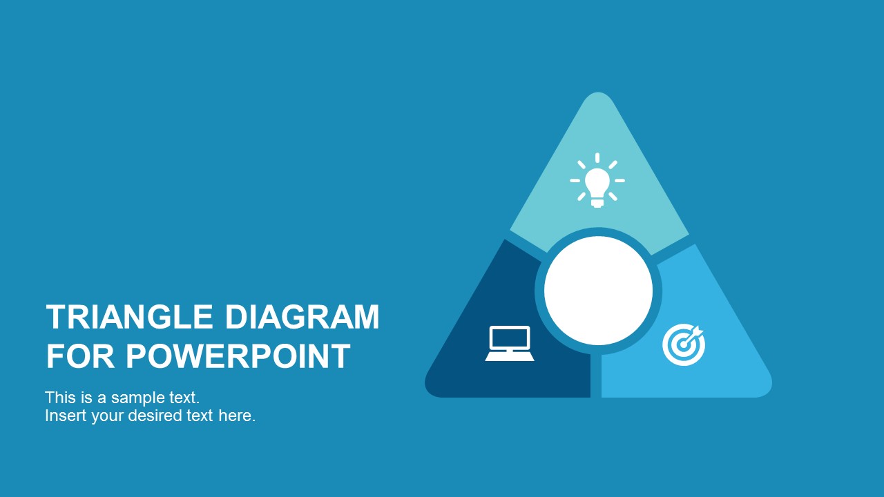 Triangular Process Flow Diagram For PowerPoint