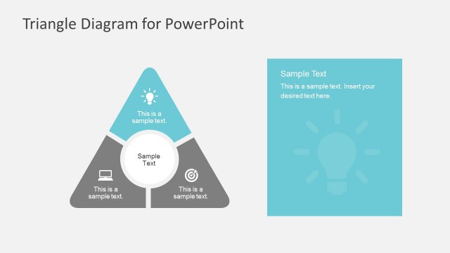 Triangle Diagram With LightBulb PowerPoint Templates