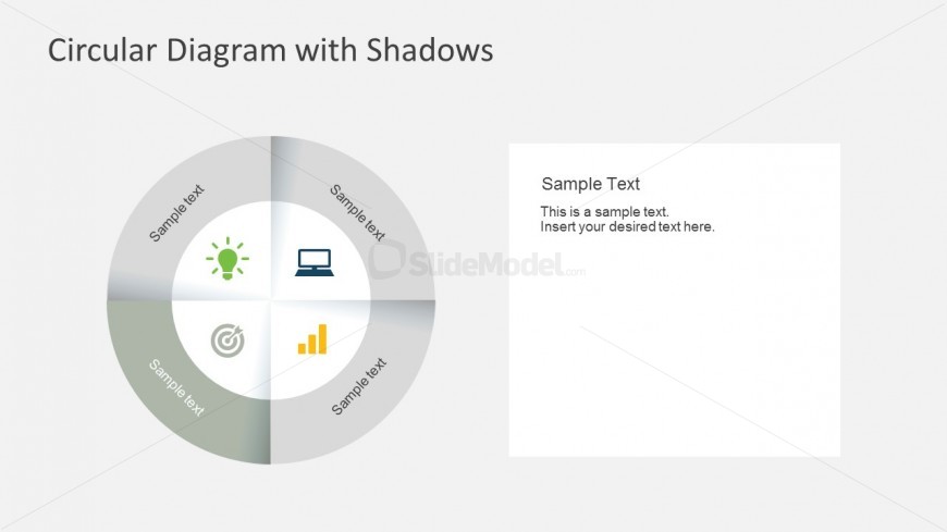 Grey Circular Diagram With Shadow Effect
