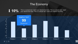 6 Categories Bar Graph PowerPoint Illustration