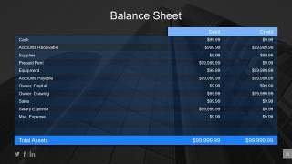 Business Total Assets And Liabilities PoerPoint Table 