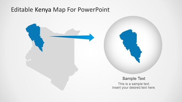 Kenya Map Region Highlight