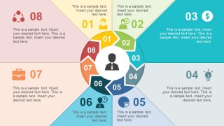 Highlight 8-Stages Process With Paper Fold PowerPoint Diagrams