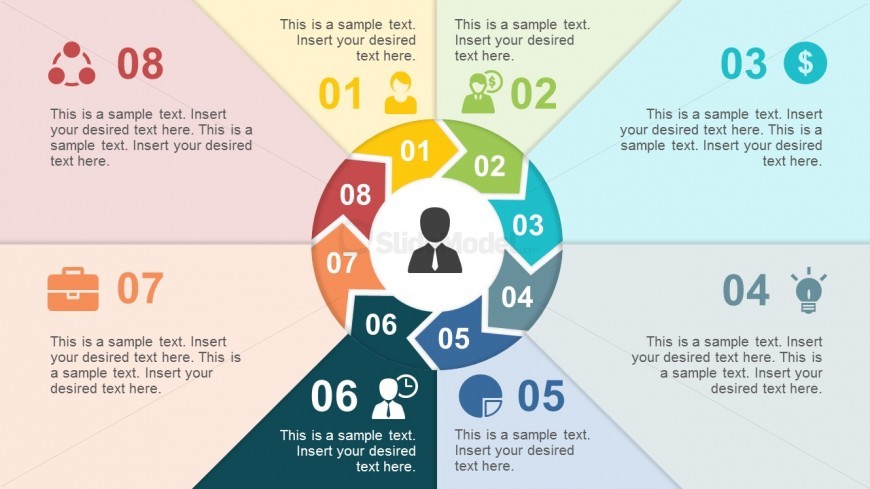 8 Steps Concentric PowerPoint Diagrams