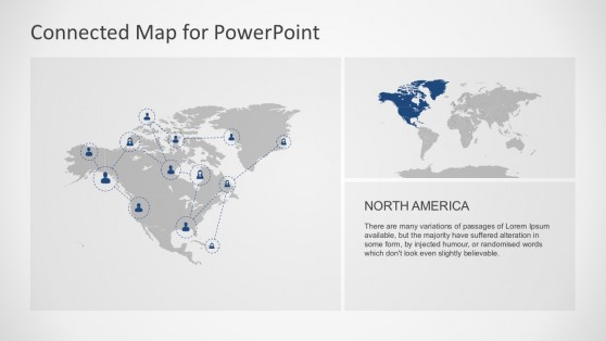 North America Continent Map For PowerPoint