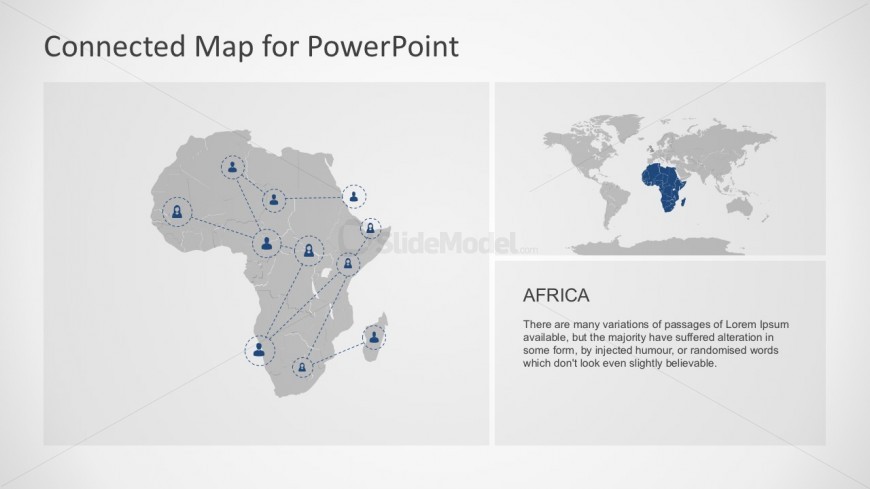 World Continent Map For Africa Slide Templates