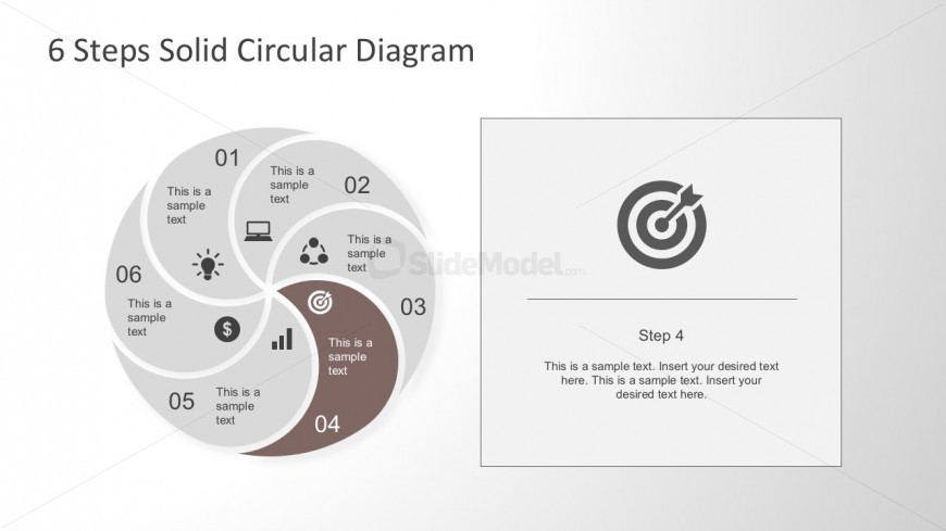 Grey Background Target PowerPoint Icon