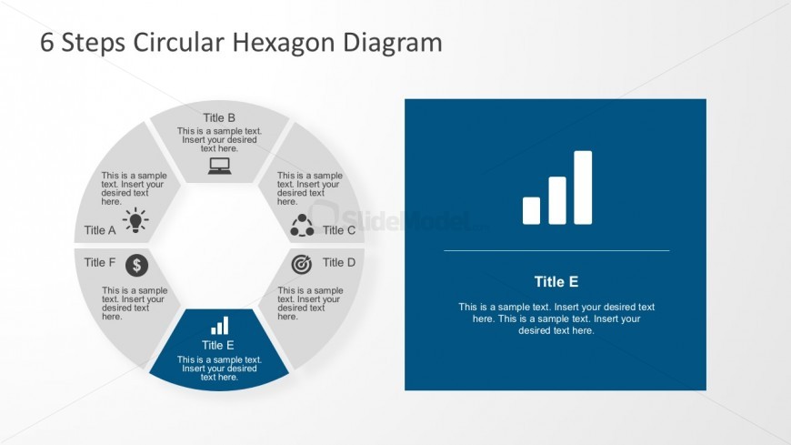 Blue Theme PowerPoint Template With Bar Graph Icons