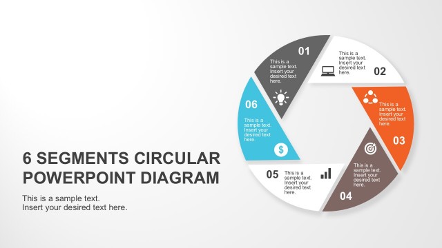 6 Segments Circular PowerPoint Diagram