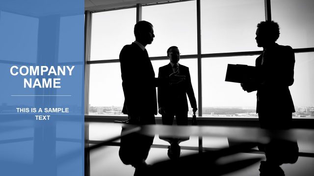 Business Meeting Disclaimer Slide With Silhouette for PowerPoint