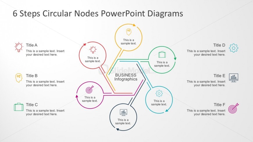 6 Steps Cycle Diagrams For PowerPoint Template