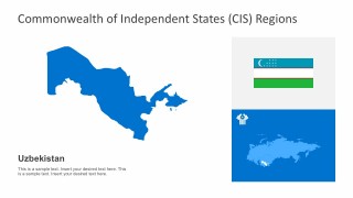 PowerPoint Physical Maps Vector of Uzbekistan Country