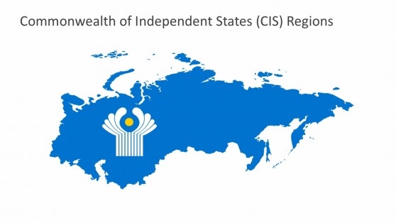 CIS Map With Logo PowerPoint Vectors