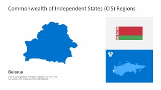 Editable Belarus PowerPoint Map With Flag 