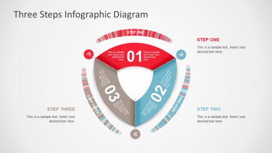 Three Steps Description in PowerPoint