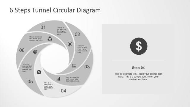 6 Steps Circular Process Diagram PowerPoint