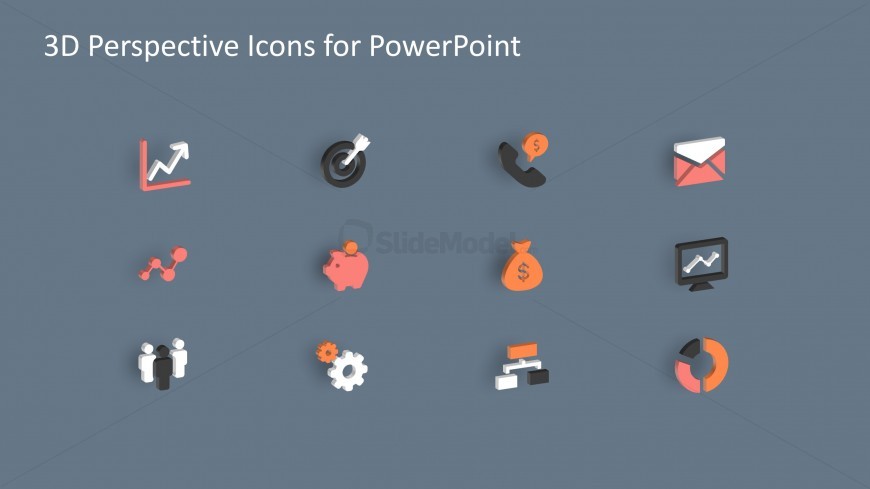 3D Business Infographics PowerPoint Icons